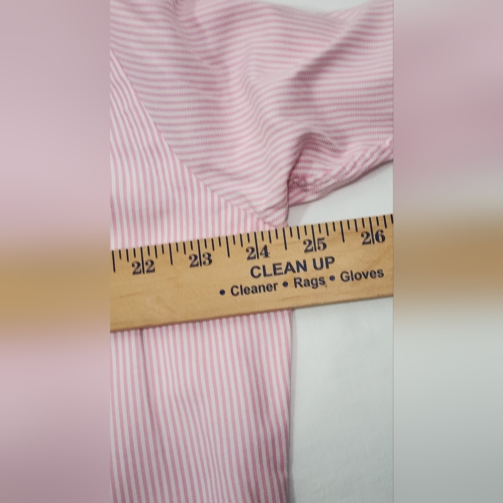 VINTAGE Polo Ralph Lauren Custom Fit Shirt Men's 16 1/2 32/33 Striped Pink White - Picture 9 of 14